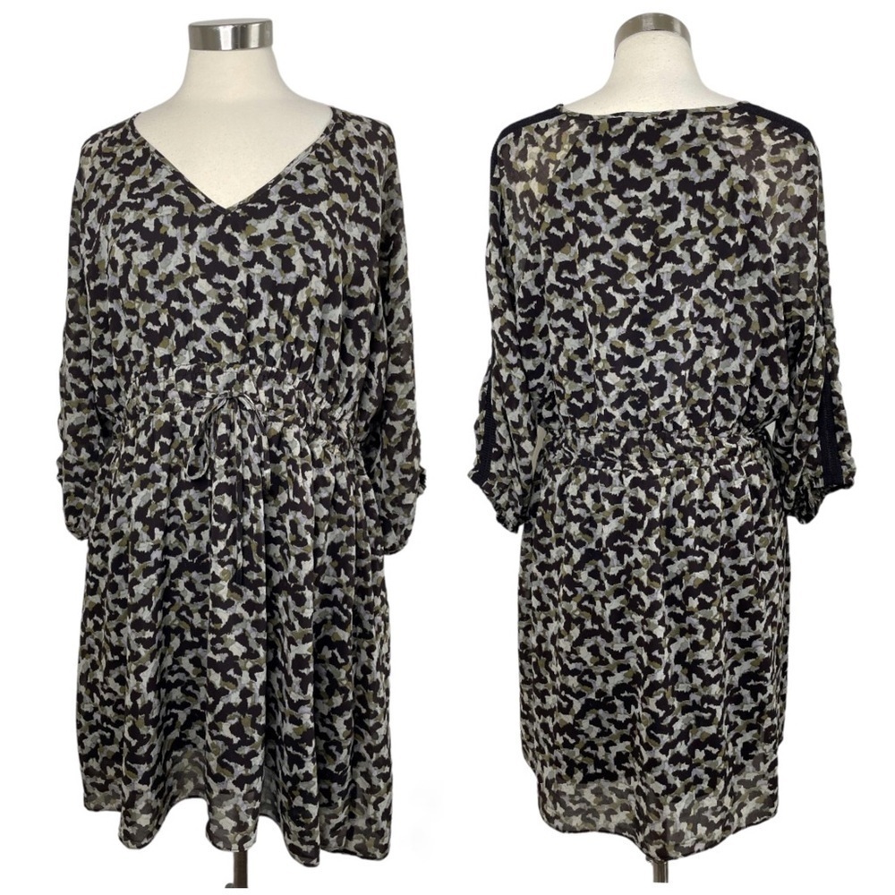 CITY CHIC Animal Print Chiffon Dress size 16